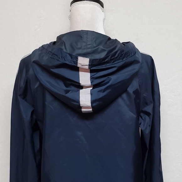 RARE Vintage 90s Calvin Klein Jeans Logo Front Full-zip Hooded Windbreaker Med - Picture 12 of 14